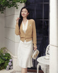 YAYING Cashmere Faux Two-Piece Knit
