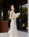EP YAYING Traditional Style Silk Dress