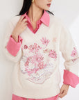 EP YAYING Relaxed Fit Wool Knit Sweater