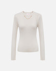 EP YAYING Slim Fit Round Neck Knit Sweater