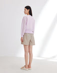 EP YAYING Cotton Acetic Acid Knit Jacket