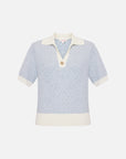 EP YAYING Color Block Polo Collar Knitwear