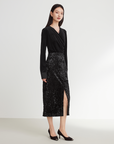 EP YAYING Retro Modern Leather A-Shape Skirt