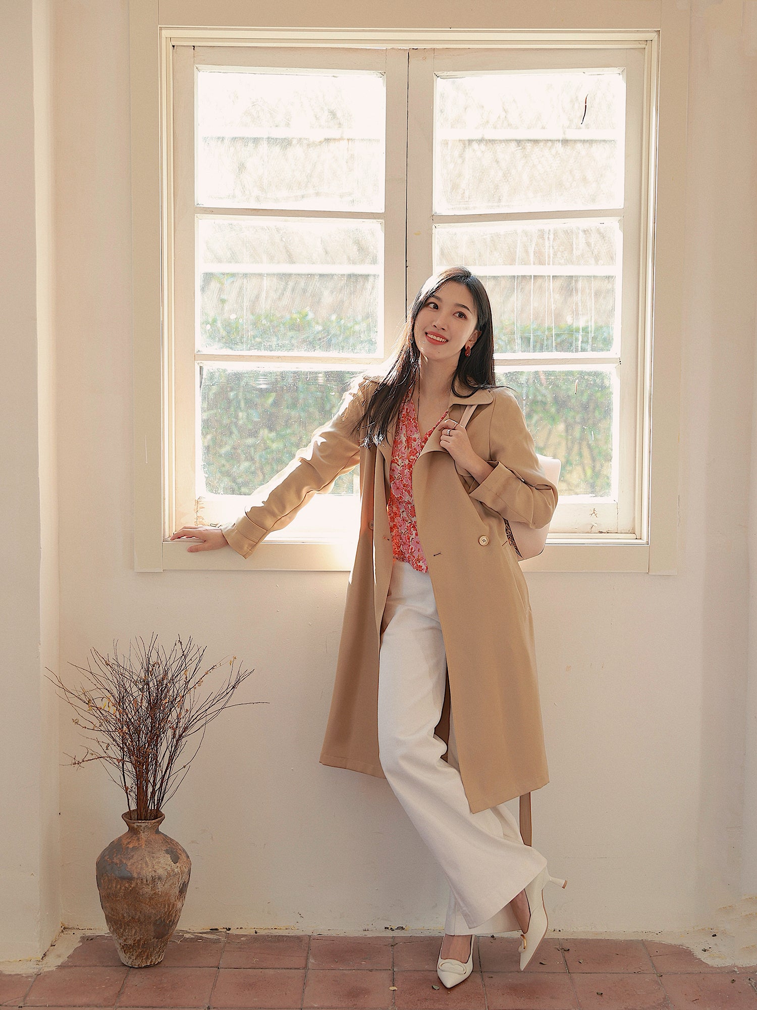 EP YAYING Cotton Linen Straight Jeans