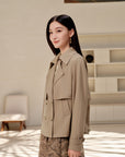 YAYING Wool Short Trench Coat