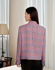 YAYING Chunky Tweed Stand-Collar Jacket