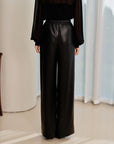 YAYING Fashion Wide-Leg Leather Pants