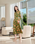 YAYING Chinese Style Waist-Cinched Dress