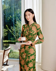 YAYING Chinese Style Waist-Cinched Dress