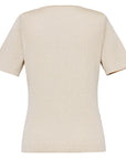 YAYING Beige Embellished Knit Top