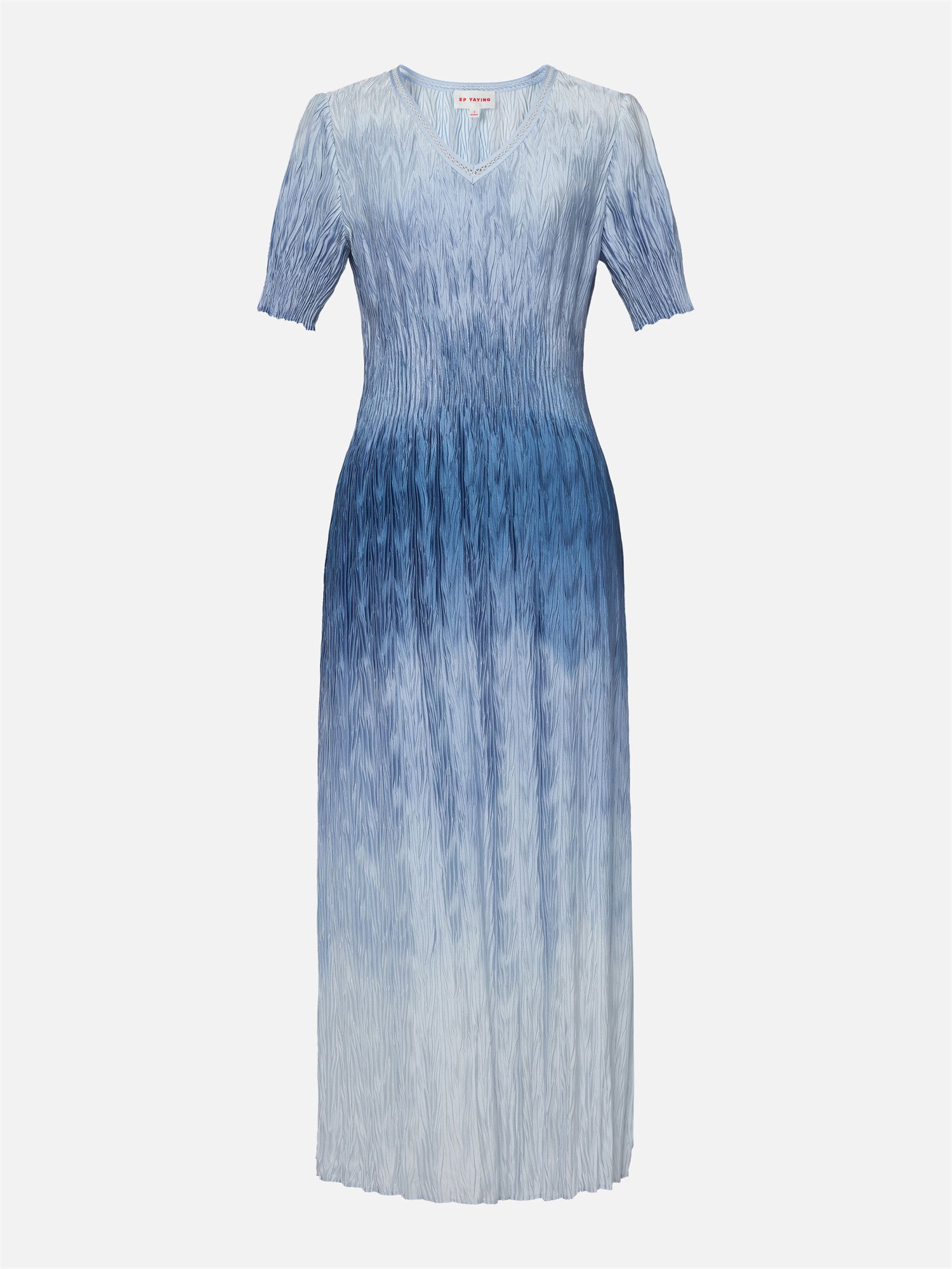 gradient pleated maxi dress EP YAYING Gradient Pleated Dress EGKEA4610AB 4 / blue