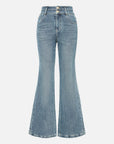 EP YAYING Cotton Blended Stretch Flare Pants