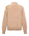 YAYING Beige Floral Knit Sweater