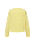 EP YAYING Linen Blended Round Neck Knit Cardigan