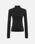 EP YAYING Pure Wool Solid Color Knit Sweater