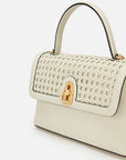 EP YAYING Woven Leather Flap Bag