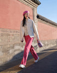 EP YAYING Cotton Linen Straight Jeans