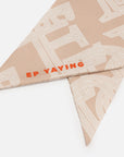 EP YAYING Letter Printed Silk Scarf
