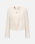 EP YAYING Silk Wool Cropped Jacket