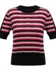YAYING Mohair Striped Knit Sweater