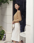 YAYING Cashmere Faux Two-Piece Knit
