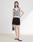 EP YAYING Jacquard Knit Vest