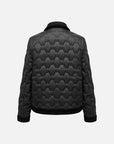 EP YAYING Wool Bouclé Patchwork Down Jacket