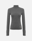 EP YAYING Pure Wool Solid Color Knit Sweater