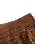 YAYING Velvet Pleated Straight Pants