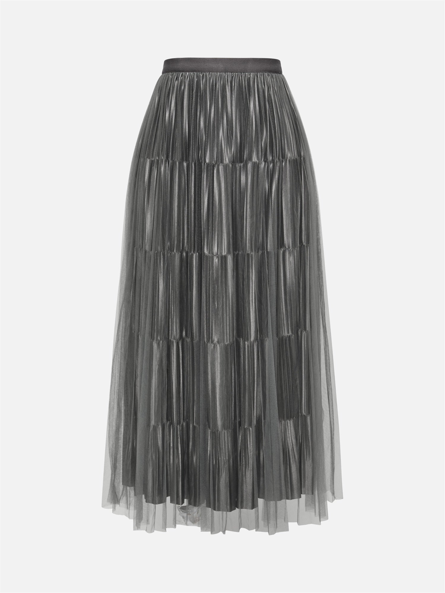 EP YAYING High-Waisted Tulle Midi Skirt
