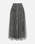 EP YAYING High-Waisted Tulle Midi Skirt