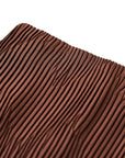 YAYING Brown Pleated Midi Skirt