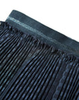 YAYING Navy Textured Pleated Midi Skirt