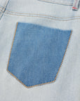 EP YAYING High-Waisted Straight-Leg Jeans