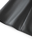 YAYING High-Waisted Leather Skirt