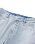 YAYING Light Wash Wide-Leg Jeans