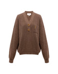EP YAYING Yak Wool Oversized Knit Sweater