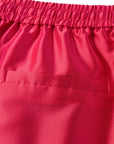YAYING Red Drawstring Shorts