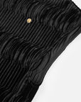 EP YAYING Velvet Pleated Slim Top