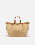 EP YAYING Straw Pleated Tote Bag