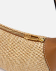 EP YAYING Spliced Straw Underarm Bag