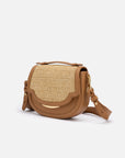 EP YAYING Cowhide Crossbody Saddle Bag