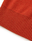YAYING Red Contrast Knit Cardigan