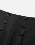 EP YAYING High-waisted Love Button Shorts