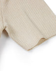 EP YAYING Beige Knit Short Sleeve Top