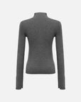 EP YAYING Pure Wool Solid Color Knit Sweater