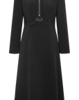 YAYING Golden Wool Slim-Fit Dress