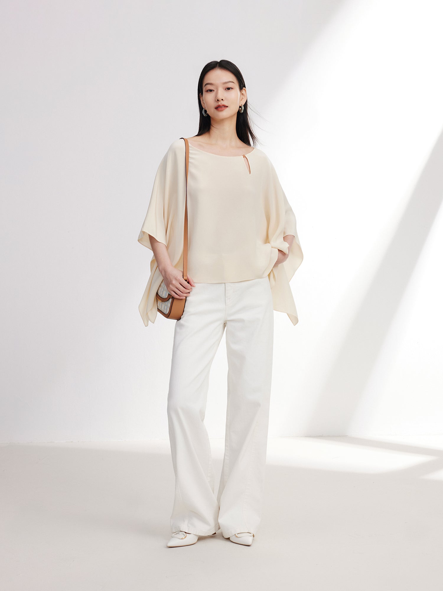 EP YAYING Cotton Linen Straight Jeans
