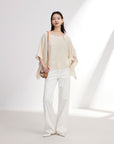 EP YAYING Cotton Linen Straight Jeans