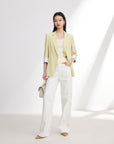 EP YAYING Cotton Linen Straight Jeans